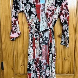 Hayden Los Angeles Patchwork Tie Front Kimono